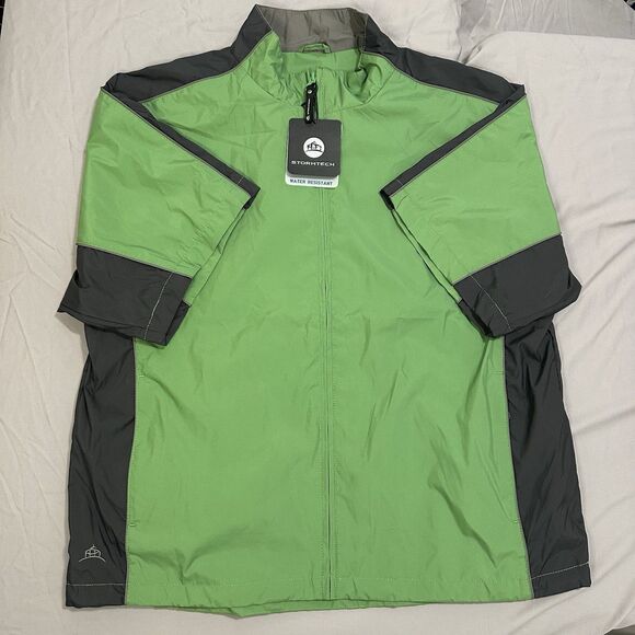 Stormtech Golf Men Performance Shortsleeve Water Resist Wind Resist XL Green NWT - Picture 2 of 16